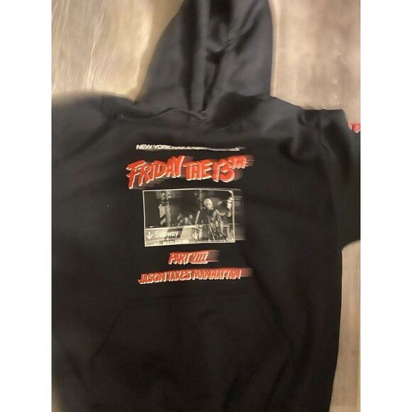 Friday The 13th Part 8: Jason Takes Manhattan Black Hoodie *Men's Size: Large - Picture 2 of 7
